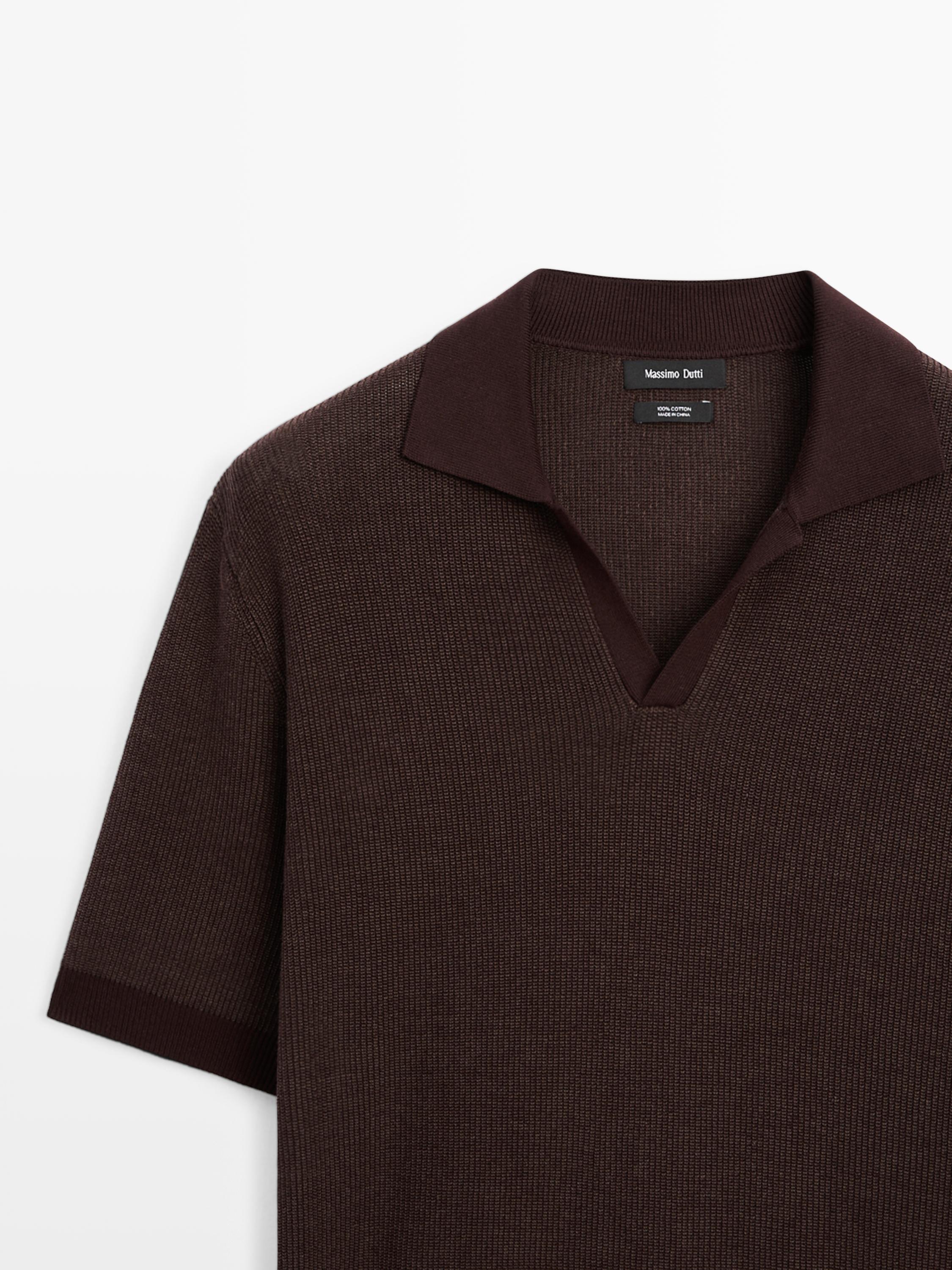 100% cotton knit polo shirt